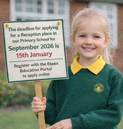 Reception places deadline Reception placard